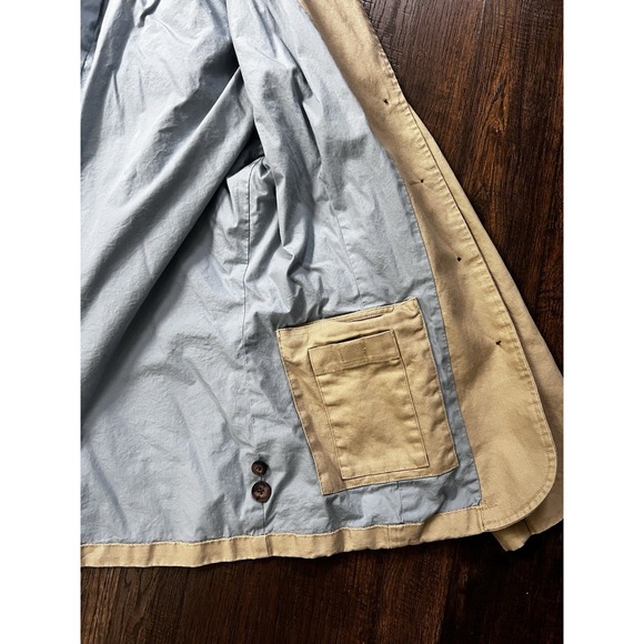 Duluth Trading Co Women's Blazer Jacket Beige Notch  Buttons Large Canvas Cotton - Picture 10 of 13